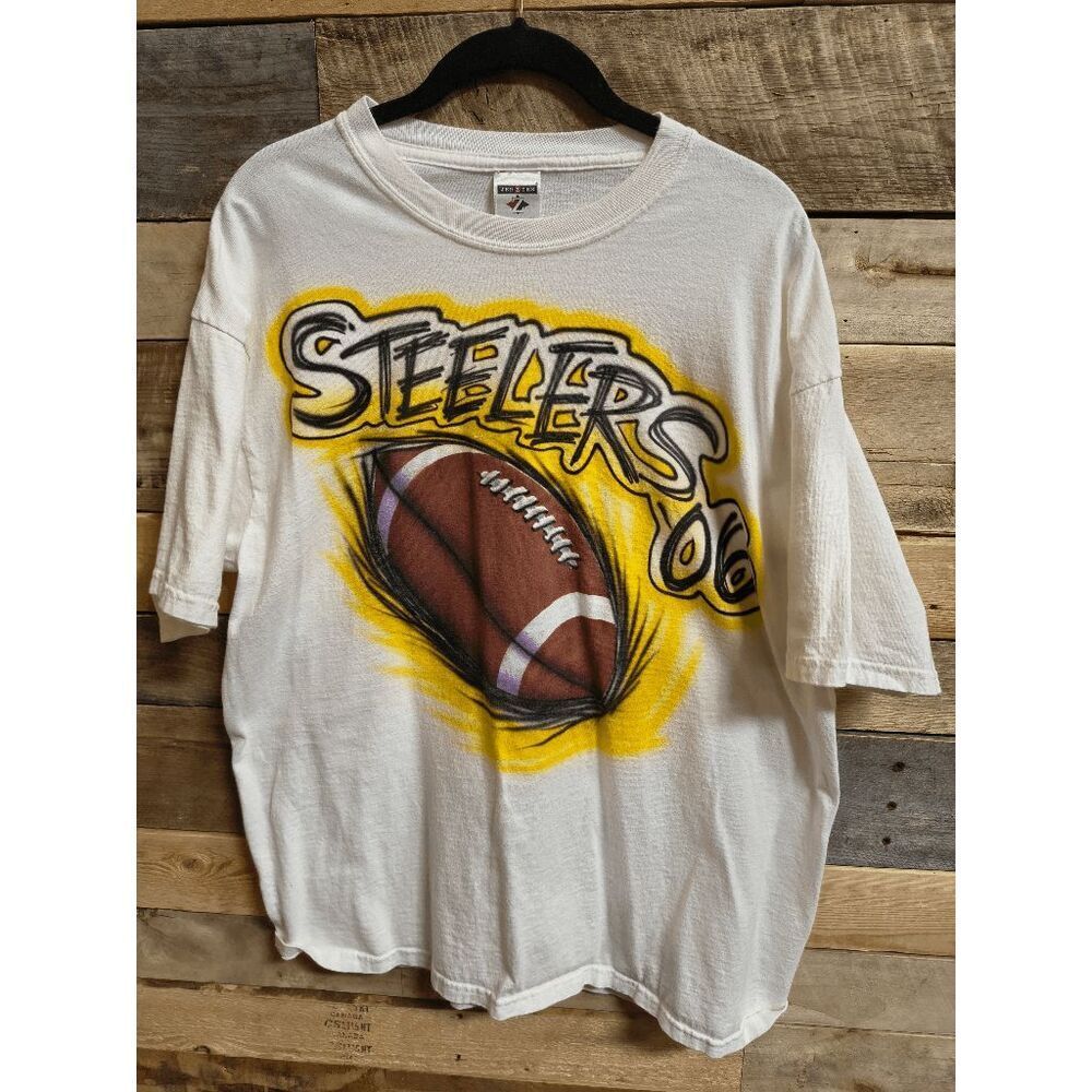 VTG 2006 Pittsburgh Steelers Airbrushed T-Shirt Jerome Bettis #36 Jerzees XL